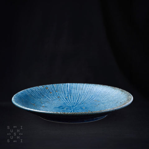 Blue Small Showa Seito Round Plate