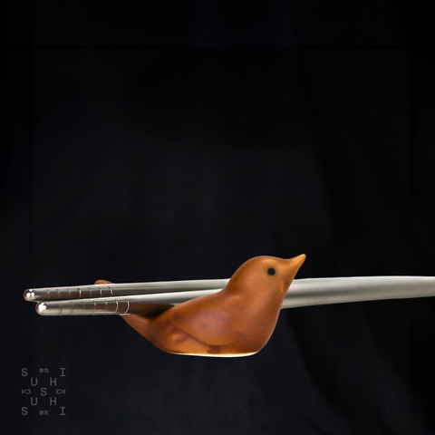 Brown Saikai Bird Chopstick Rest