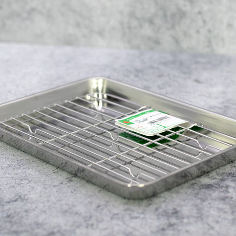 Japanese Stainless Steel Drainer insert for 9" Service Tray, 195x132mm