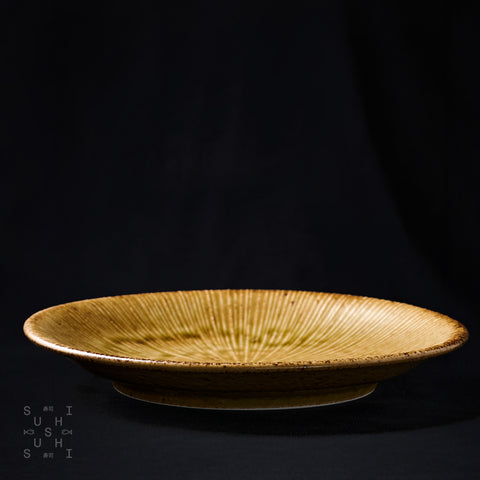 Large Brown Showa Seito Plate