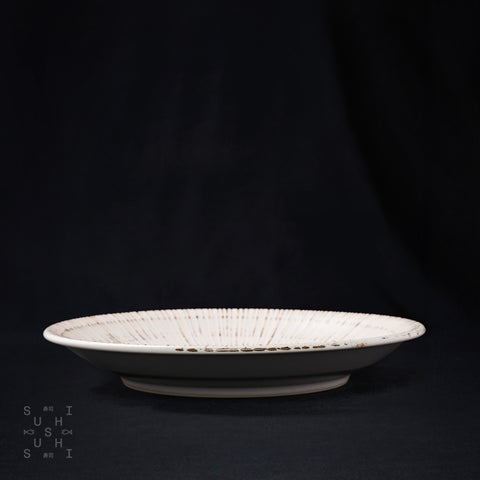 Small White Showa Seito Round Plate 180mm