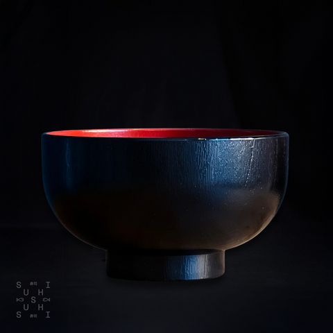 Yasuragi Premium Miso Soup Bowl Black 116mm