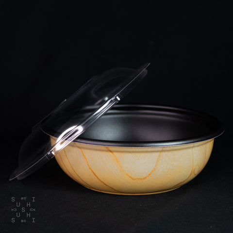 Arindon Black/Wooden Effect Bowl with Lid (50 units)