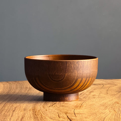 Yasuragi Natural Wooden Effect Miso Soup Bowl 116mm