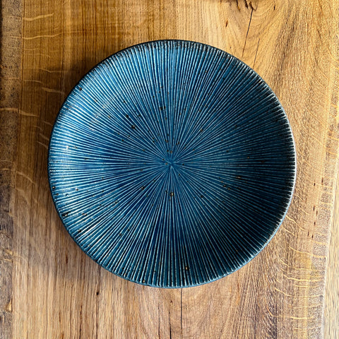 Blue Large Showa Seito Round Plate