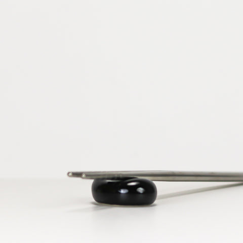 Black Ceramic Pebble Chopstick Rest