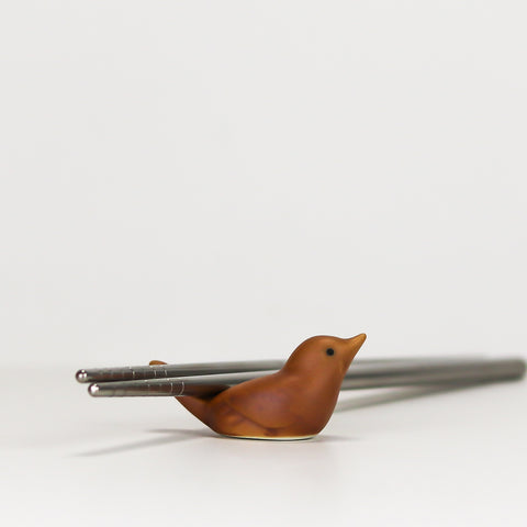 Brown Saikai Bird Chopstick Rest