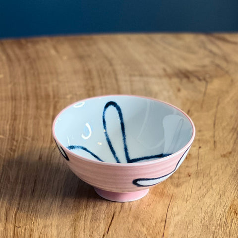 Pink Schen Bowl with Rabbit 122mm