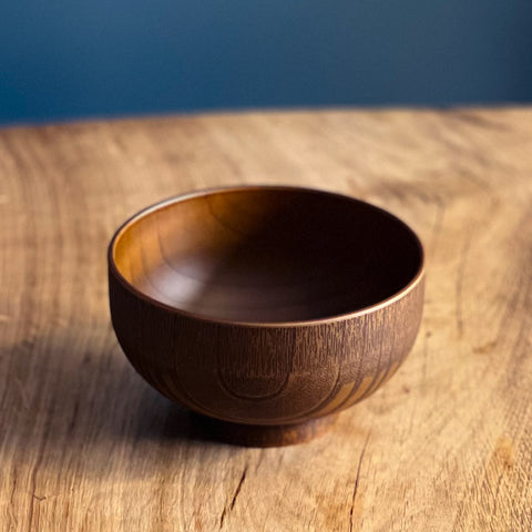 Yasuragi Natural Wooden Effect Miso Soup Bowl 116mm