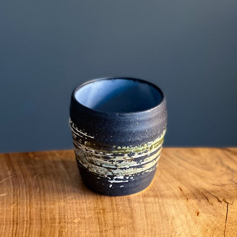 Black Rustic Brushstroke Cup