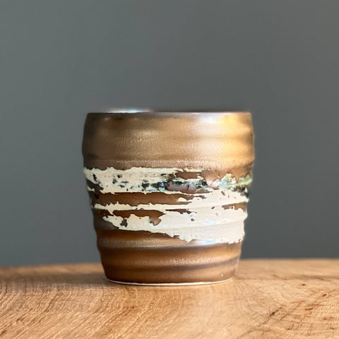 Gold Rustic Brushstroke Cup