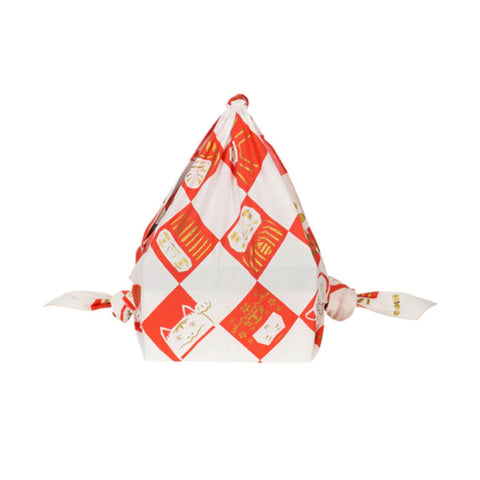 Furoshiki Cotton Wrap-  Cochae Collab Lucky Cat & Daruma 70x70cm