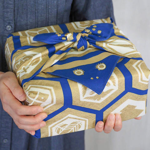 Furoshiki Cotton Wrap - Cochae Collab Tortoise Shell Crest 70x70cm