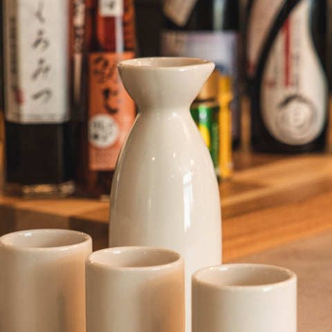 Simple Ceramic Sake Flask White 160ml