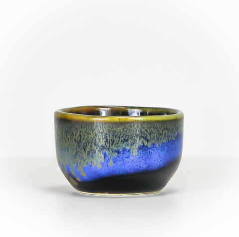 Ceramic Glazed Stoneware Sake Cup Blue