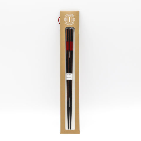 Ishida Traditional Black with Red Band Luxury Chopsticks 230mm