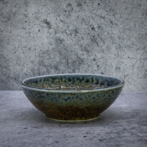 Stoneware Bowl Brown/Blue 135mm x 45mm